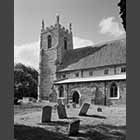 black and white photo of St Margarets Church Abbotsley