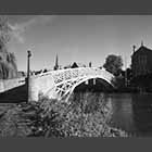 black and white photo of Chinese Bridge at Godmanchester