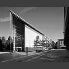monochrome photo of the University Faculty of Law on the Sidgwick Site