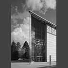 black and white photo of the University Faculty of Law on the Sidgwick Site