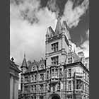 monochrome photo of Gonville and Caius College