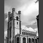 view of the tower of Great St Mary's Church from King's Parade