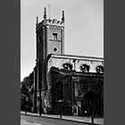 black and white photo of St Clement's Church