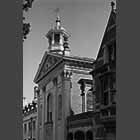 monochrome photo of Pembroke College Chapel
