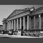 black and white photo of the Fitzwilliam Museum