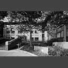 black and white photo of the Gurdon Institute on Tennis Court Road