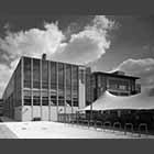monochrome photo of the Cambridge Graphene Centre on the West Cambridge Site