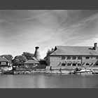 black and white photo of the Priory Centre in St Neots