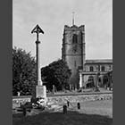 black and white photo of All Saints' Church Barrington
