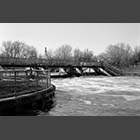 black and white photo of Eaton Socon Sluice St Neots