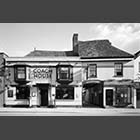 black and white photo of the Coach House Public House St Neots