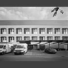 black and white photo of the Rosie Birth Centre